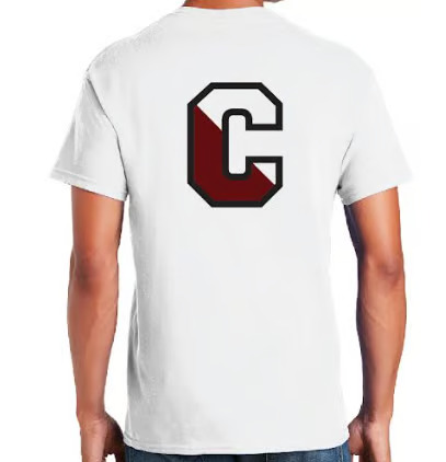 White Conestoga Tee Shirt Back View